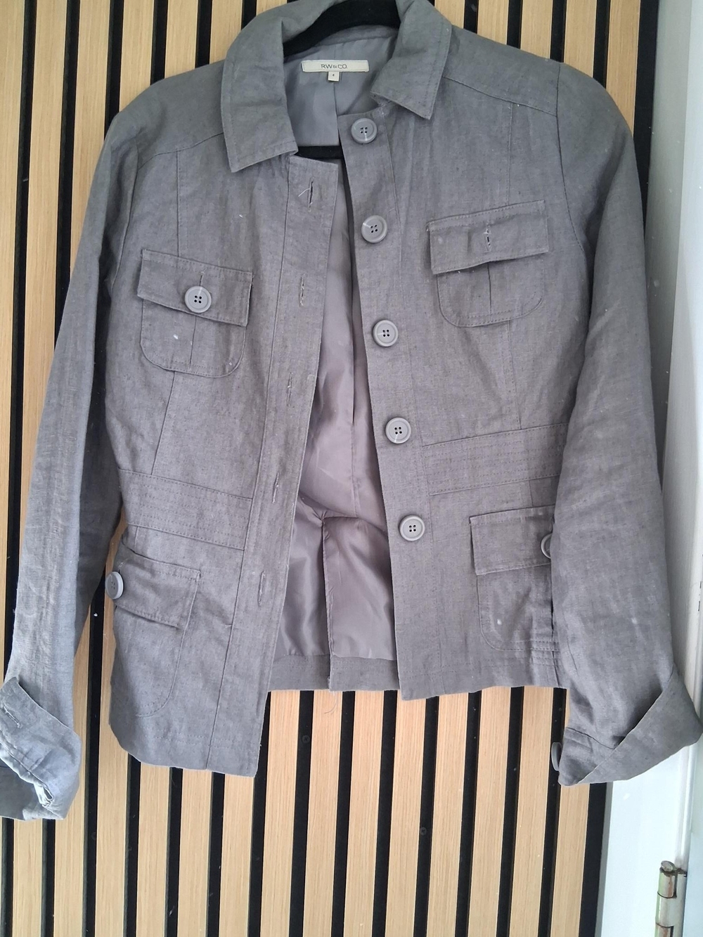 RW&CO. Gray Utility Button Jacket